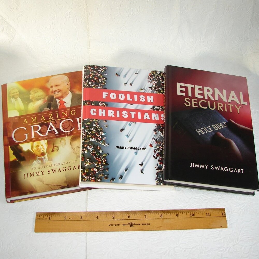 Jimmy Swaggart 3 Book Lot: Amazing Grace, Foolish Christians, Eternal Security